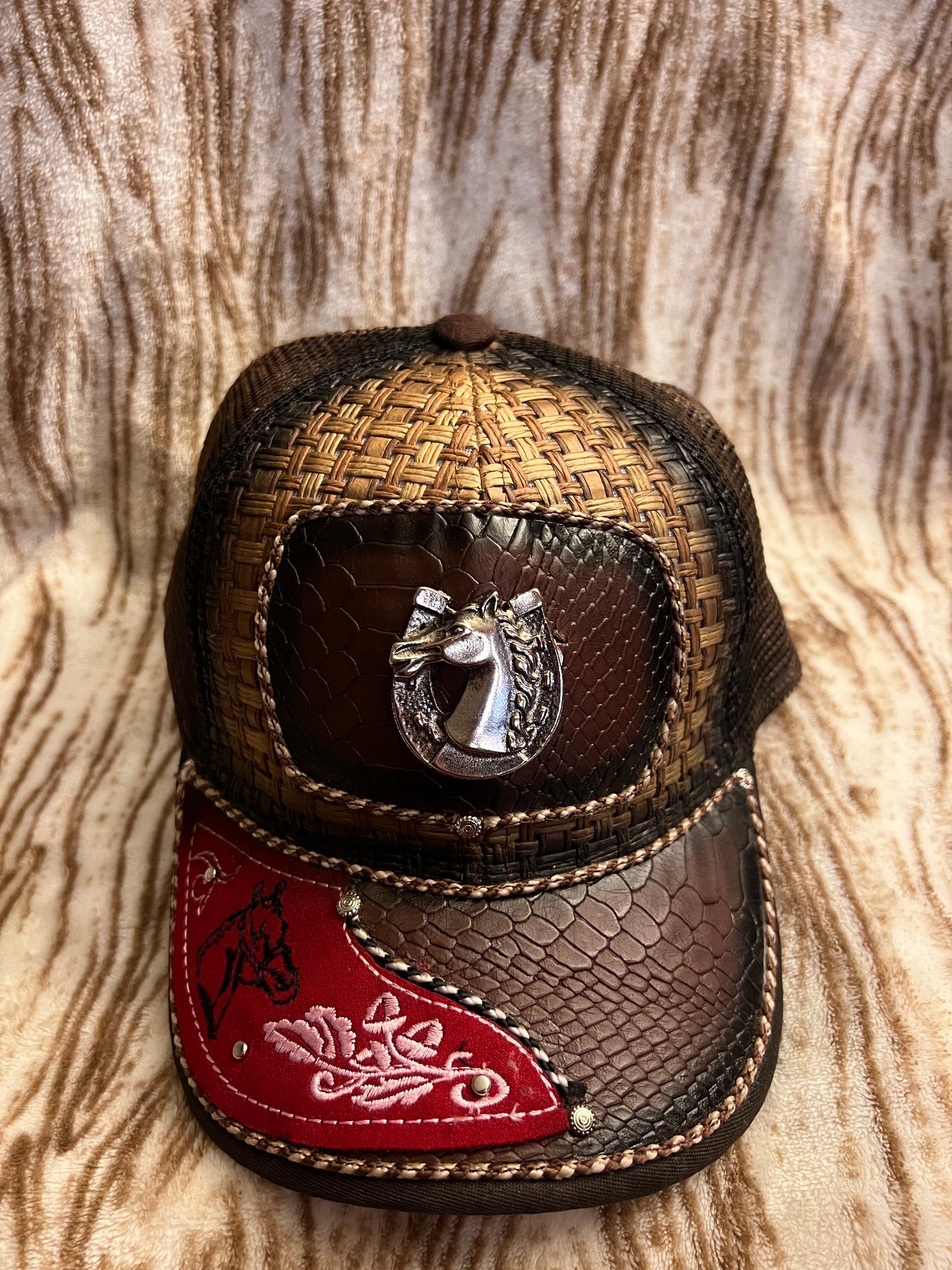 Kids Leather Trucker Hat